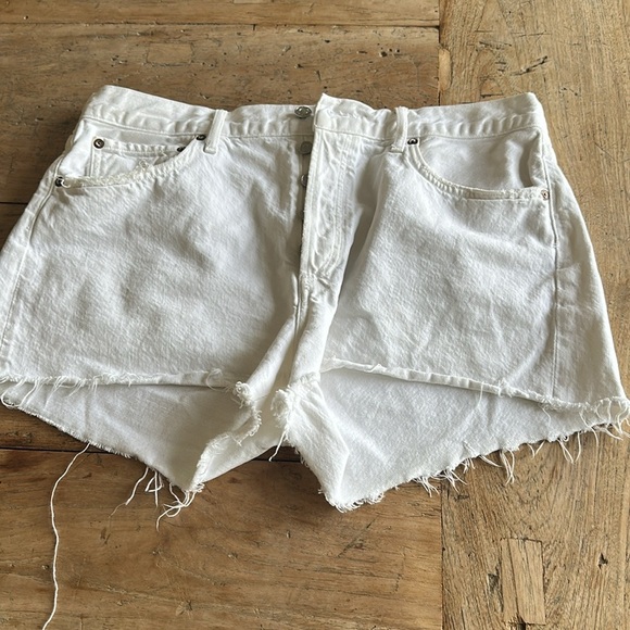 Agolde Parker Distressed Cutoff Shorts Repose 31 Festival Cowgirl - Picture 3 of 8